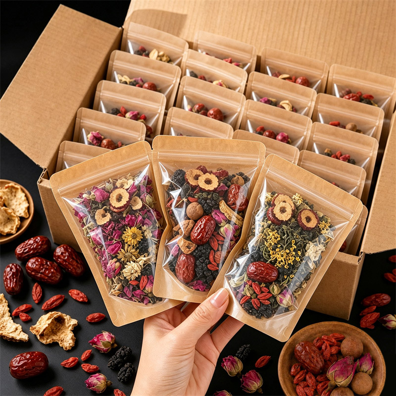 Food Storage Zipper Bags - Sacs d'emballage en papier Kraft transparent,
