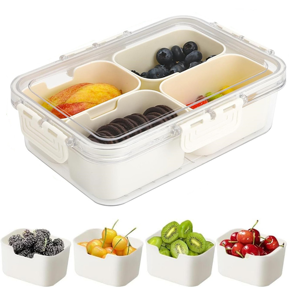 Food Storage With Compartments - Boîte de rangement alimentaire portable, boîte