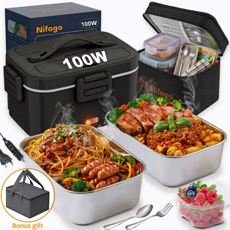 Food Storage Bag Organizer - Boîte à lunch chauffante électrique 100W,