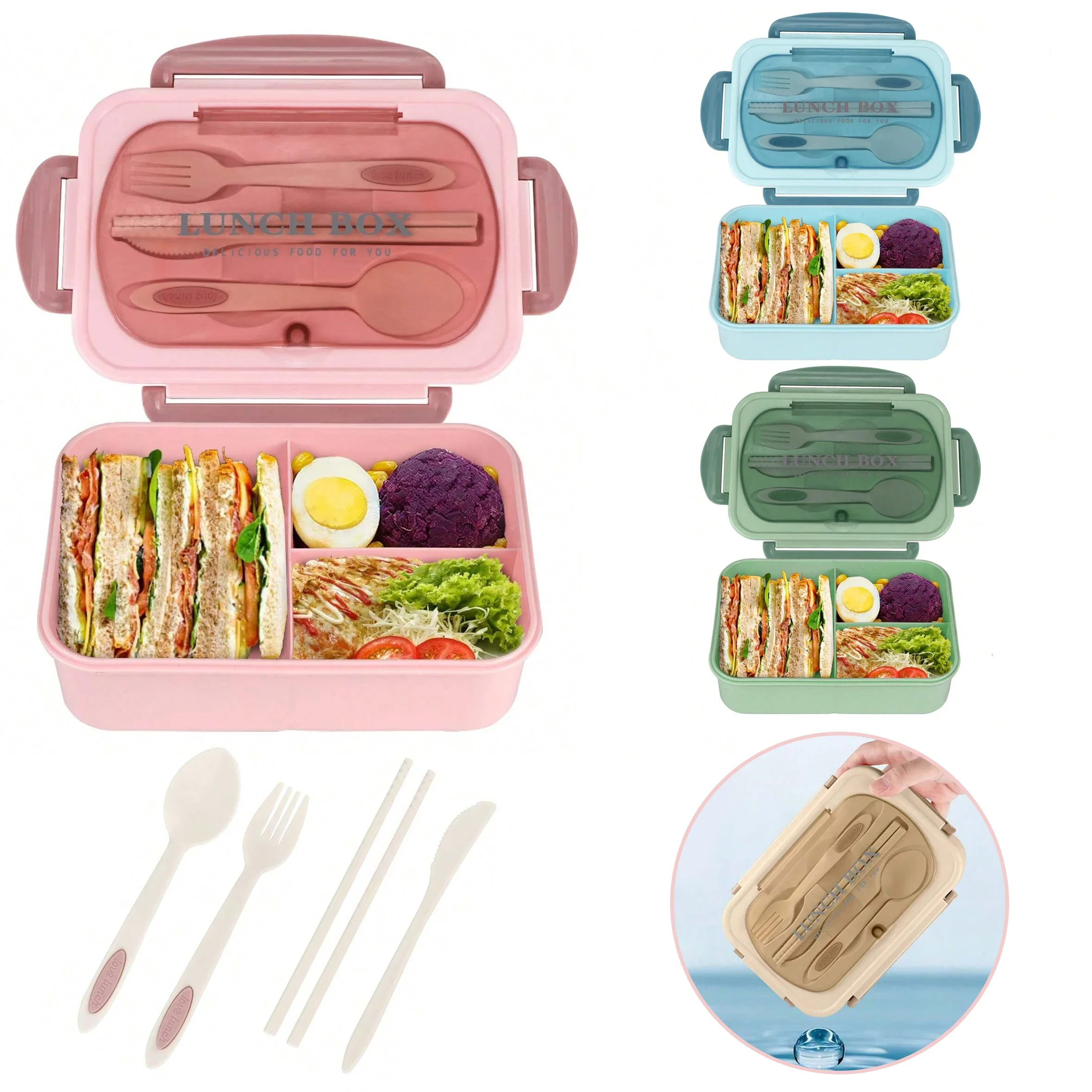Food Storage With Compartments - Boîte à déjeuner à 4 compartiments