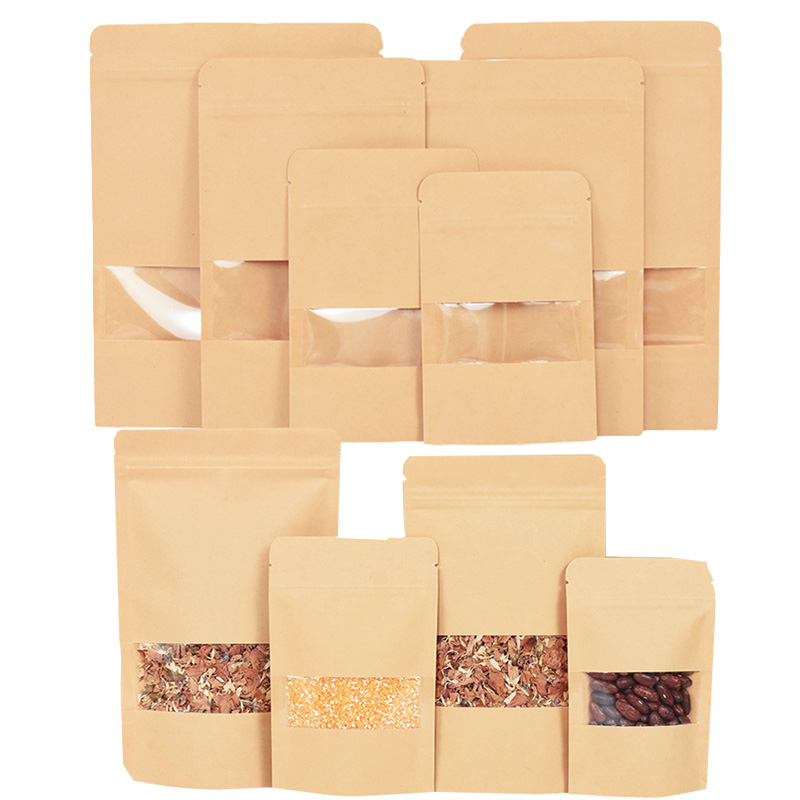 Food Storage Zipper Bags - Sacs en papier Kraft à fermeture