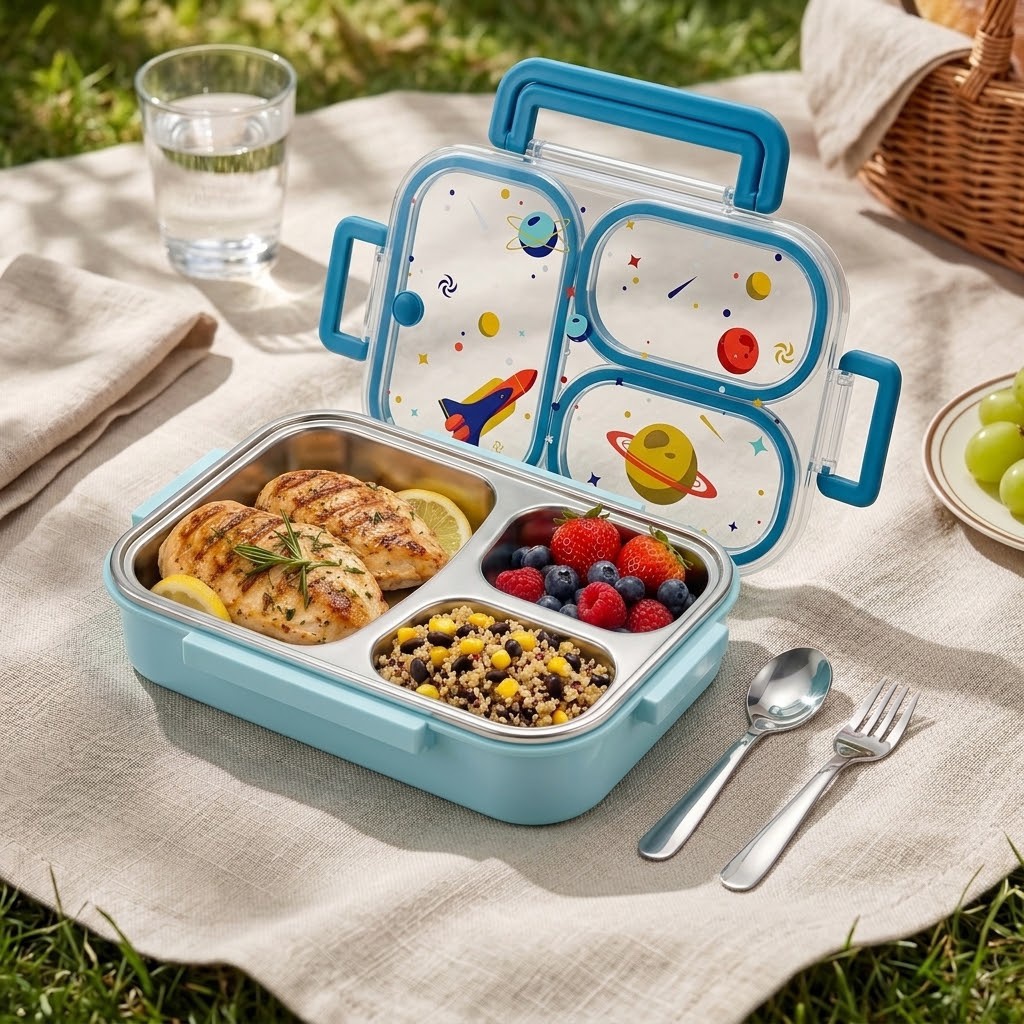 Food Storage Safe - Boîte à bento divisée en acier