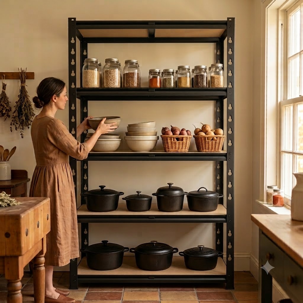 Food Storage No Pantry - Étagère métallique mince à 5 niveaux,