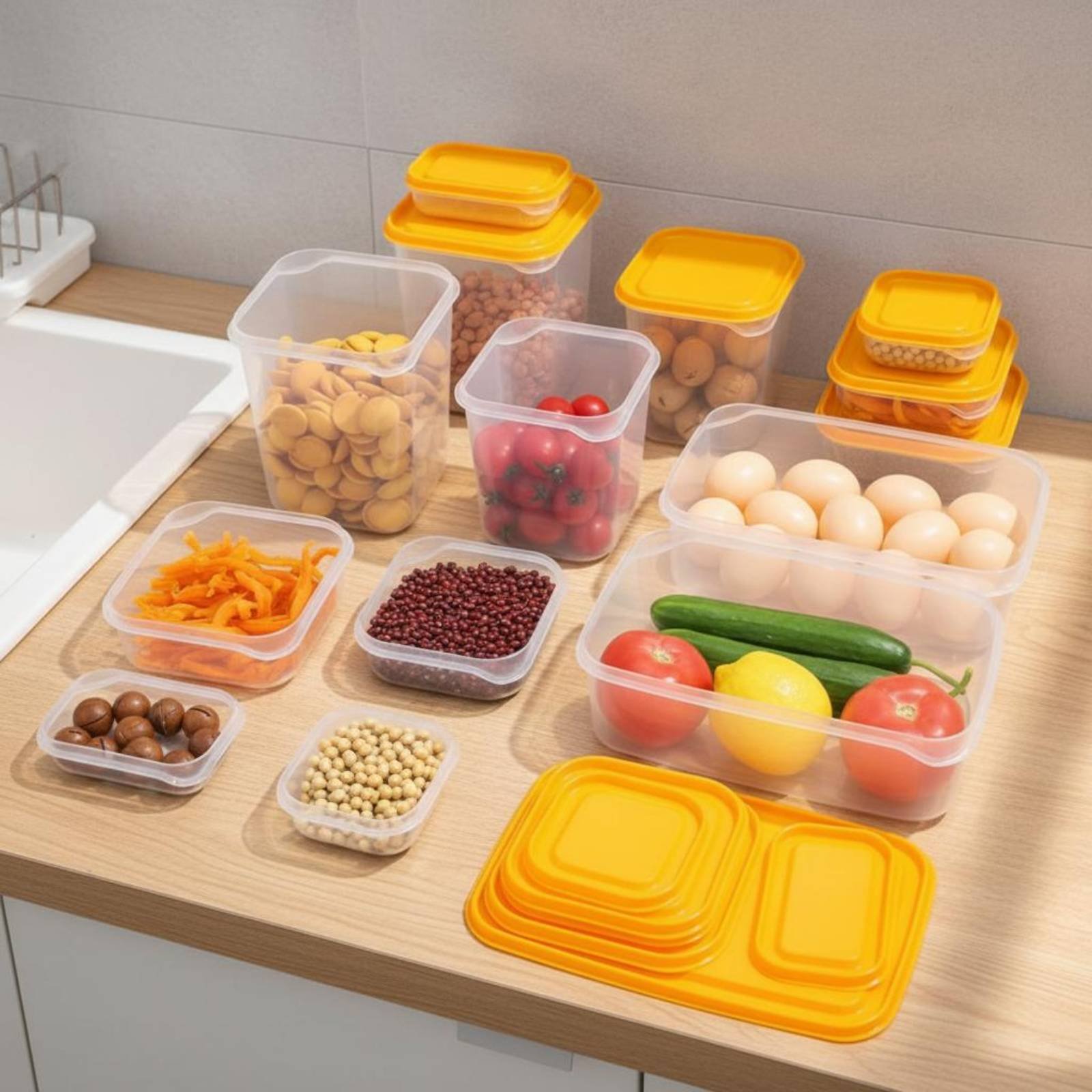 Ensemble de 17 boîtes de range - Food Storage Refrigerator avis et prix