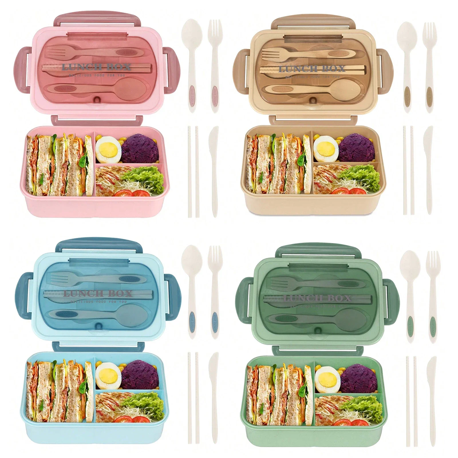 Boîte à bento pour adultes ave - Food Storage With Compartments avis et prix