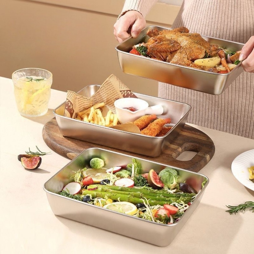 Plateau de service en acier in - Food Storage On Table avis et prix