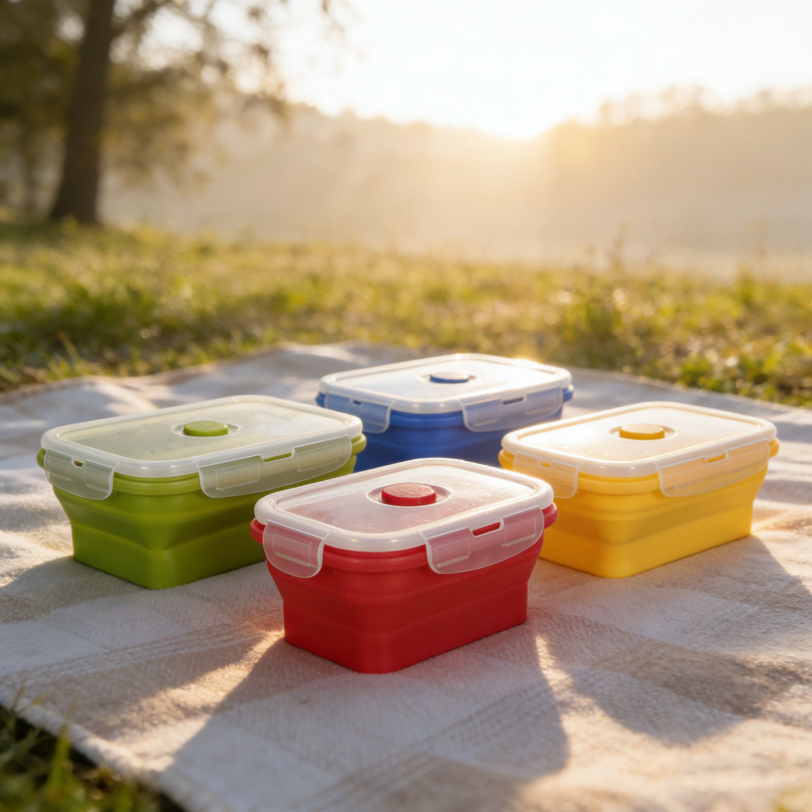 4 boîtes à lunch pliables en s - Food Storage Stackable Containers avis et prix