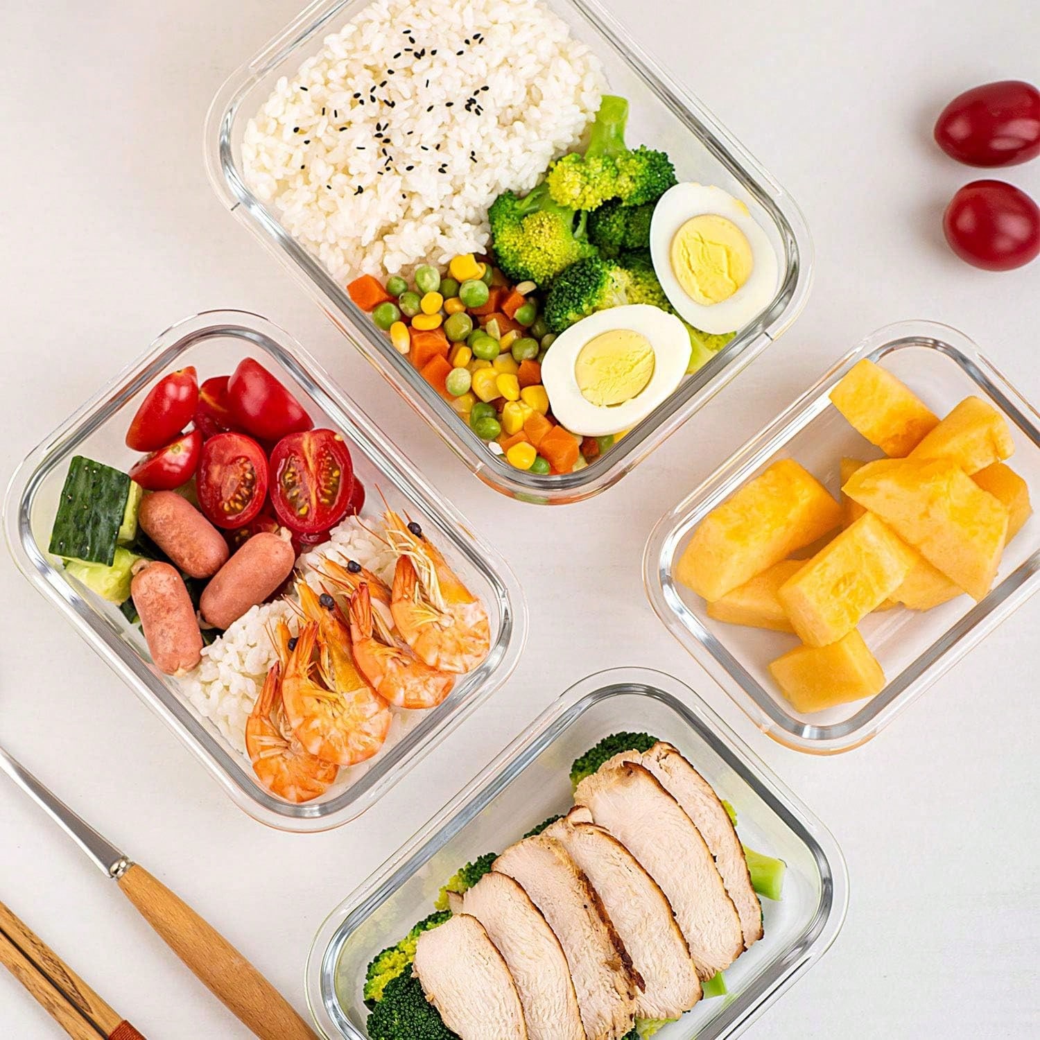 Lot de 10 récipients en verre  - Food Storage On Table avis et prix