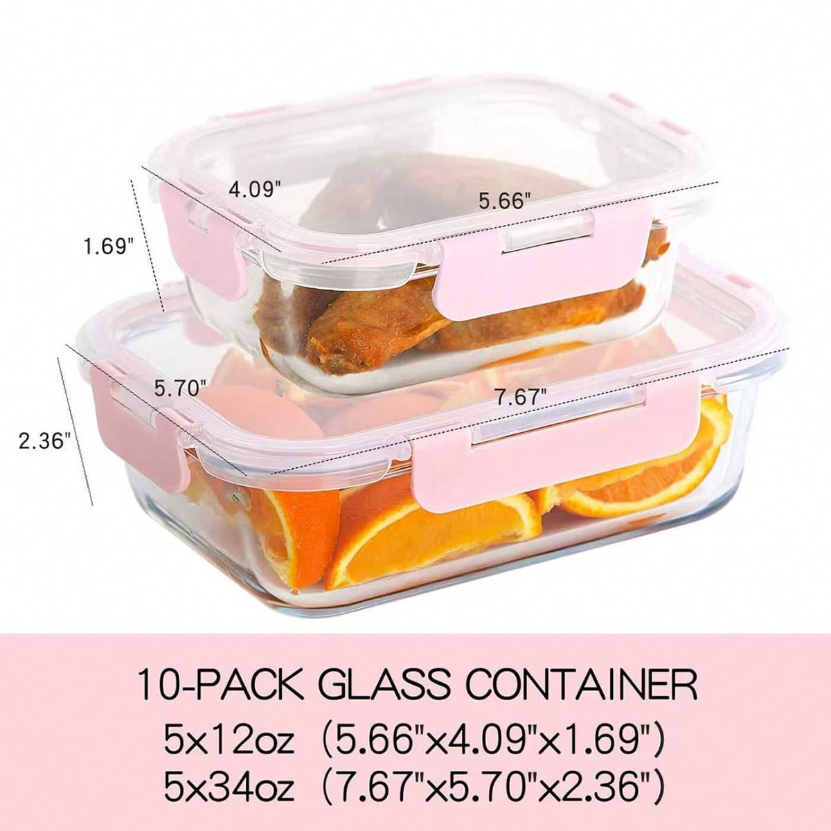 Lot de 10 récipients en verre  - Food Storage On Table avis et prix