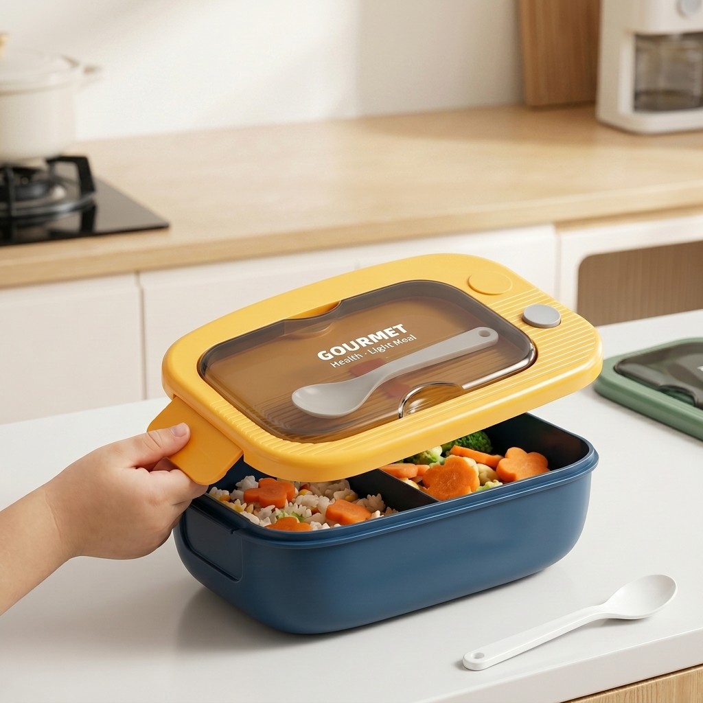 Boîte à bento en plastique mic - Food Storage With Compartments avis et prix