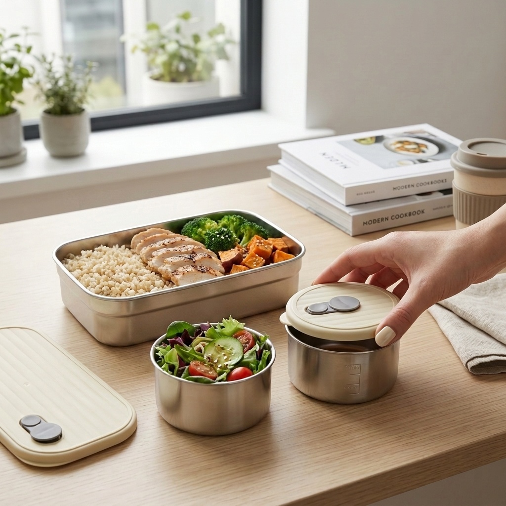 Boîte à bento en acier inoxyda - Food Storage With Compartments avis et prix