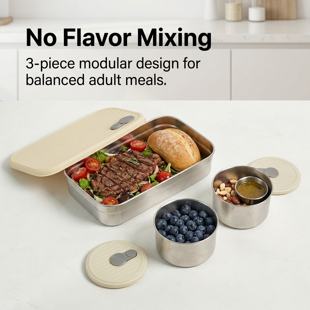 Boîte à bento en acier inoxyda - Food Storage With Compartments avis et prix