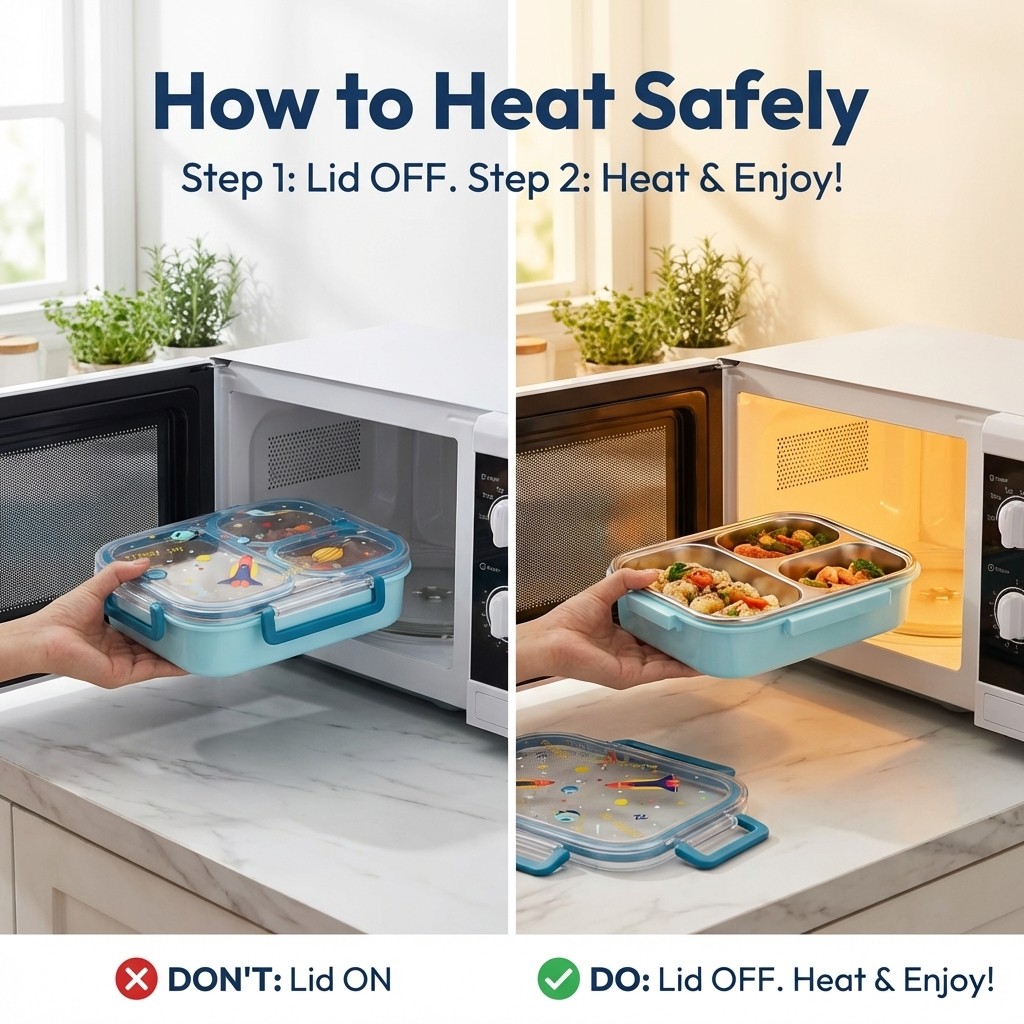 Boîte à bento divisée en acier - Food Storage Safe avis et prix