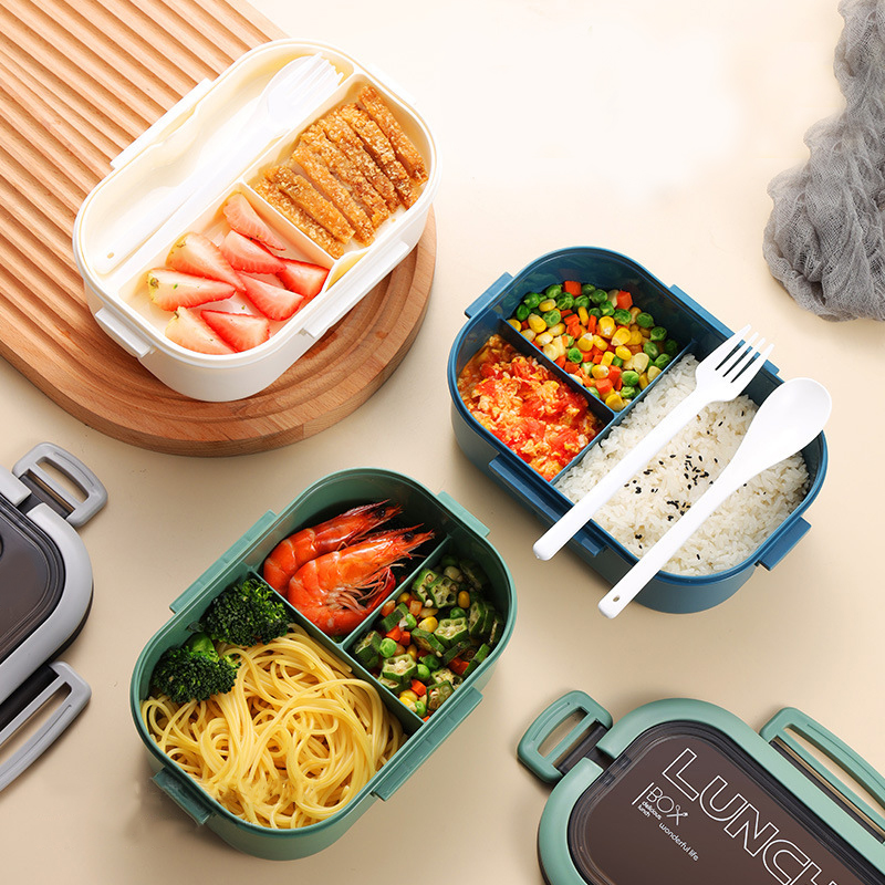 Boîte à lunch simple à double  - Food Storage With Compartments avis et prix