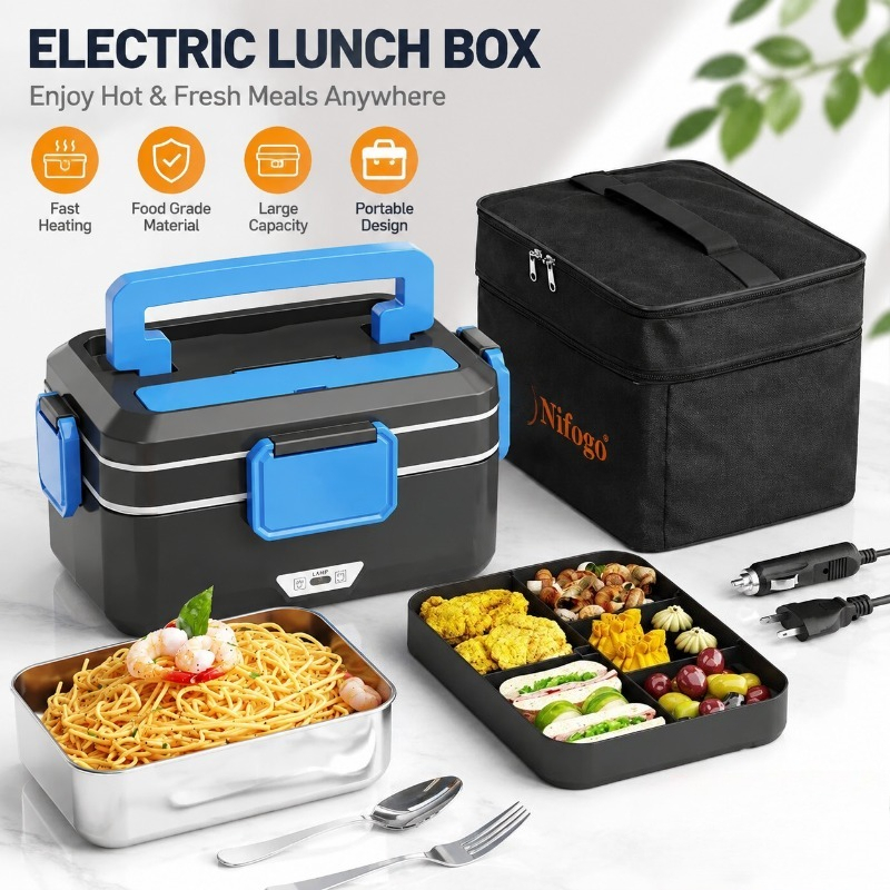 Boîte à lunch chauffante élect - Food Storage Bag Organizer avis et prix