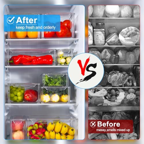 Lot de 14 organiseurs de réfri - Food Storage Stackable Containers avis et prix